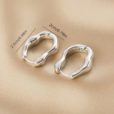 Elara Wavy Hoops