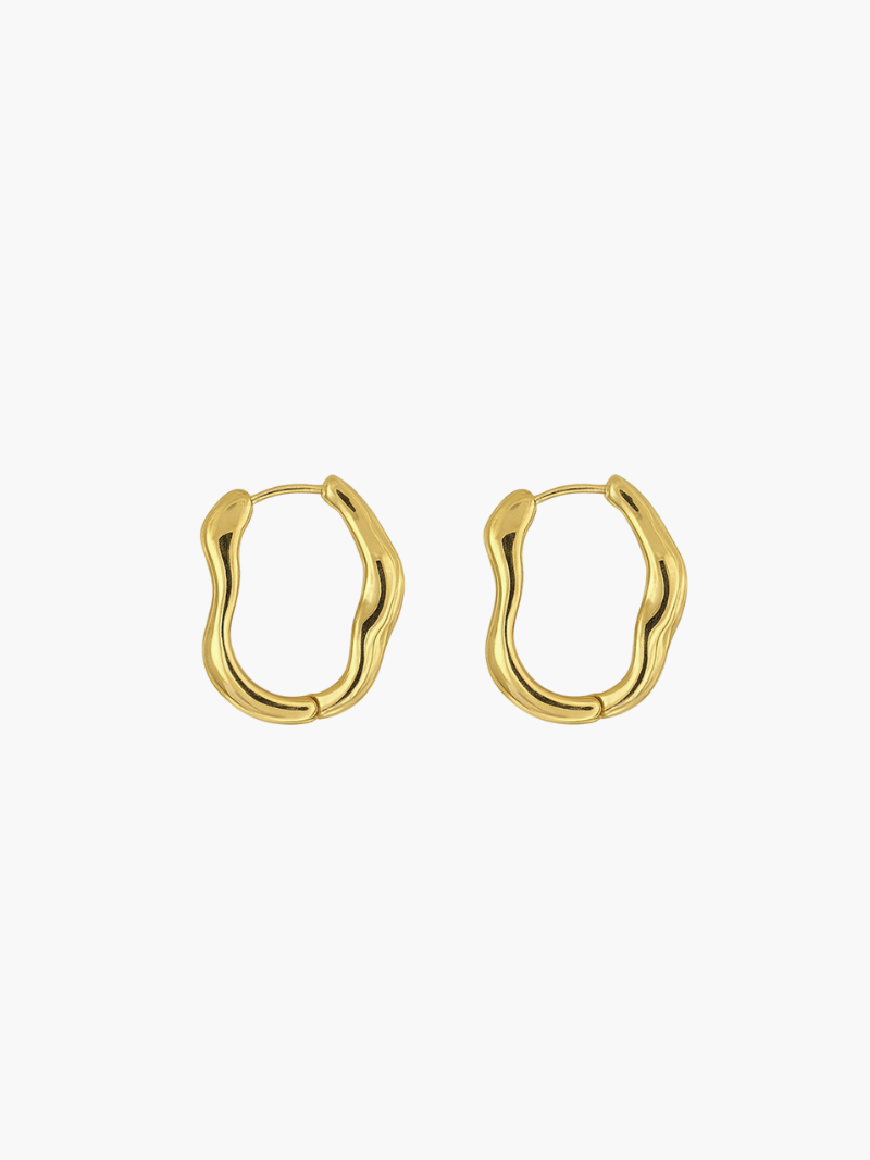 Elara Wavy Hoops