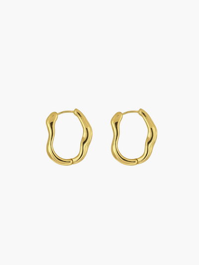 Elara Wavy Hoops