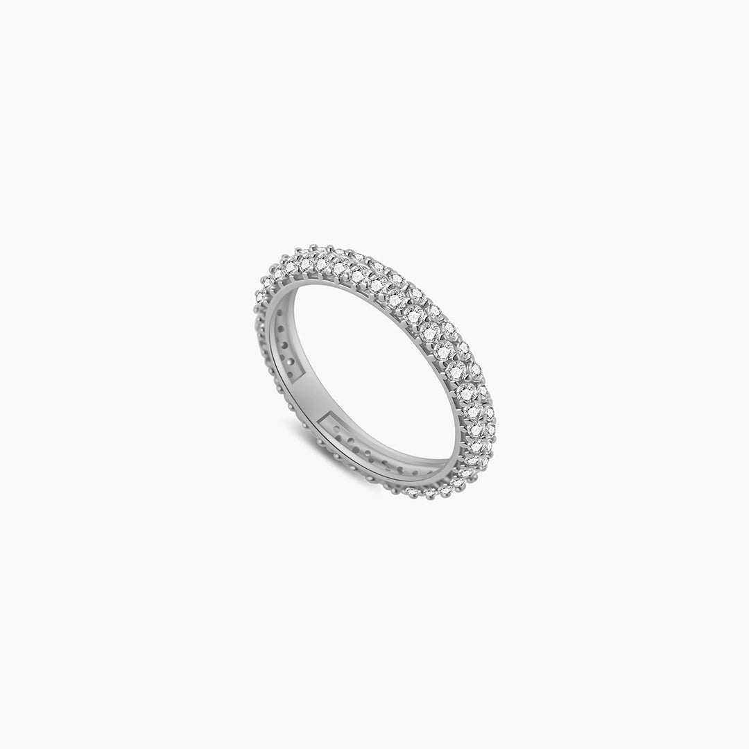 Saraya Crown-Edge Rhinestone Band Ring