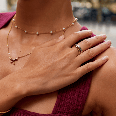 Elina Three-Toned Loop Ring