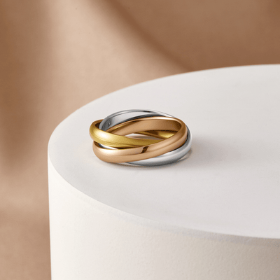 Elina Three-Toned Loop Ring
