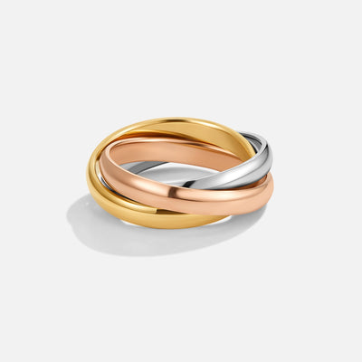 Elina Three-Toned Loop Ring