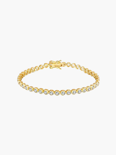 Alora Round Cut Zirconia Bezel Tennis Bracelet