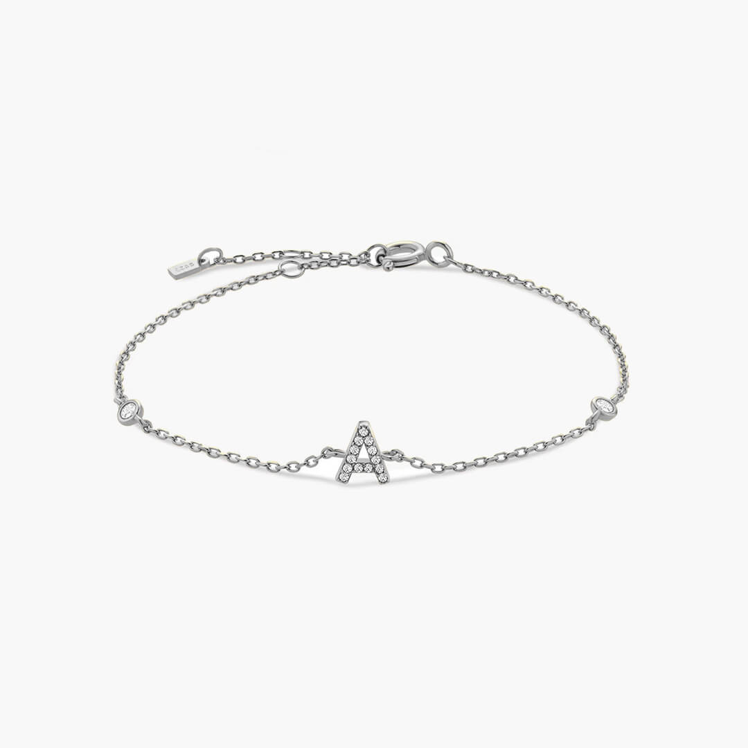 Eleni Letter Charm Bracelet