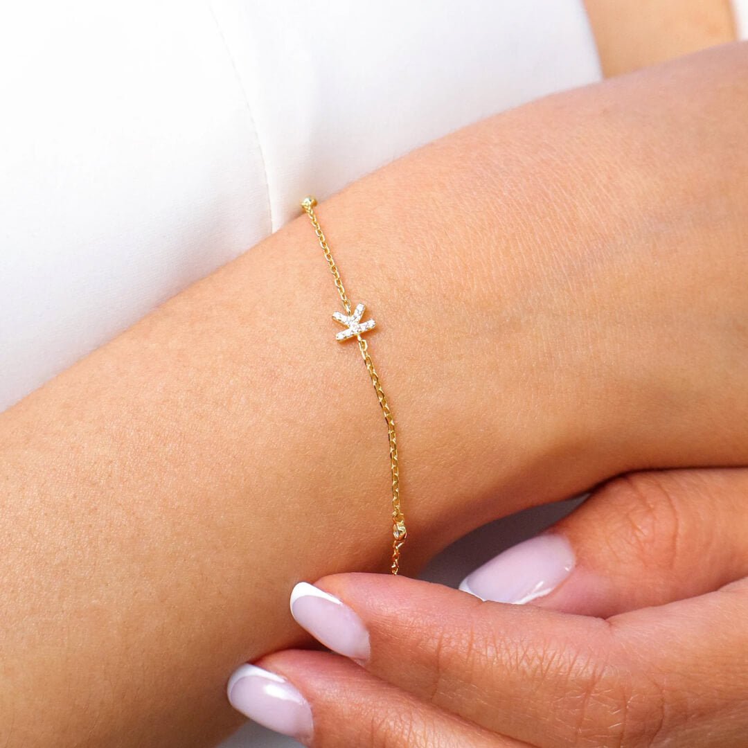 Eleni Letter Charm Bracelet