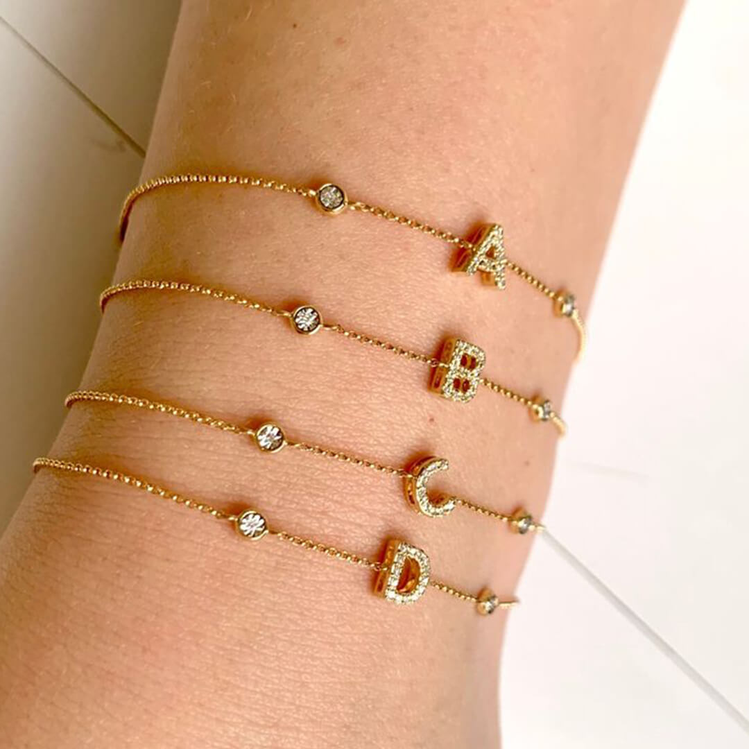 Eleni Letter Charm Bracelet