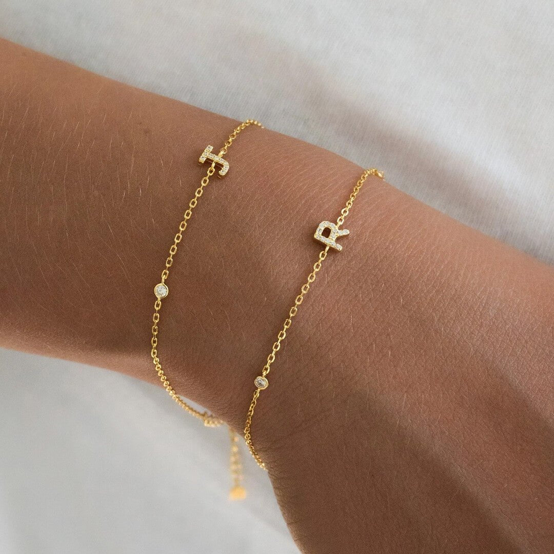 Eleni Letter Charm Bracelet