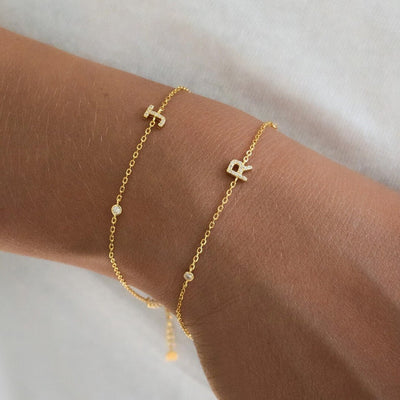 Eleni Letter Charm Bracelet