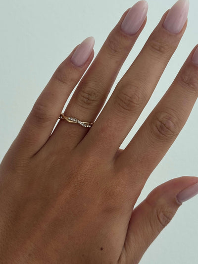 Annabel Infinity Twist Rhinestone Ring