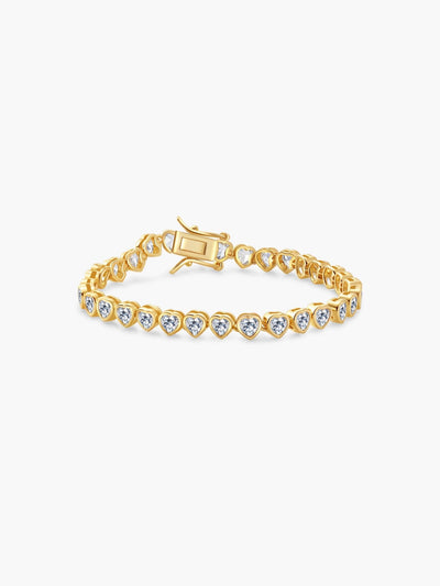 Isabella Heart-Cut Zirconia Tennis Bracelet