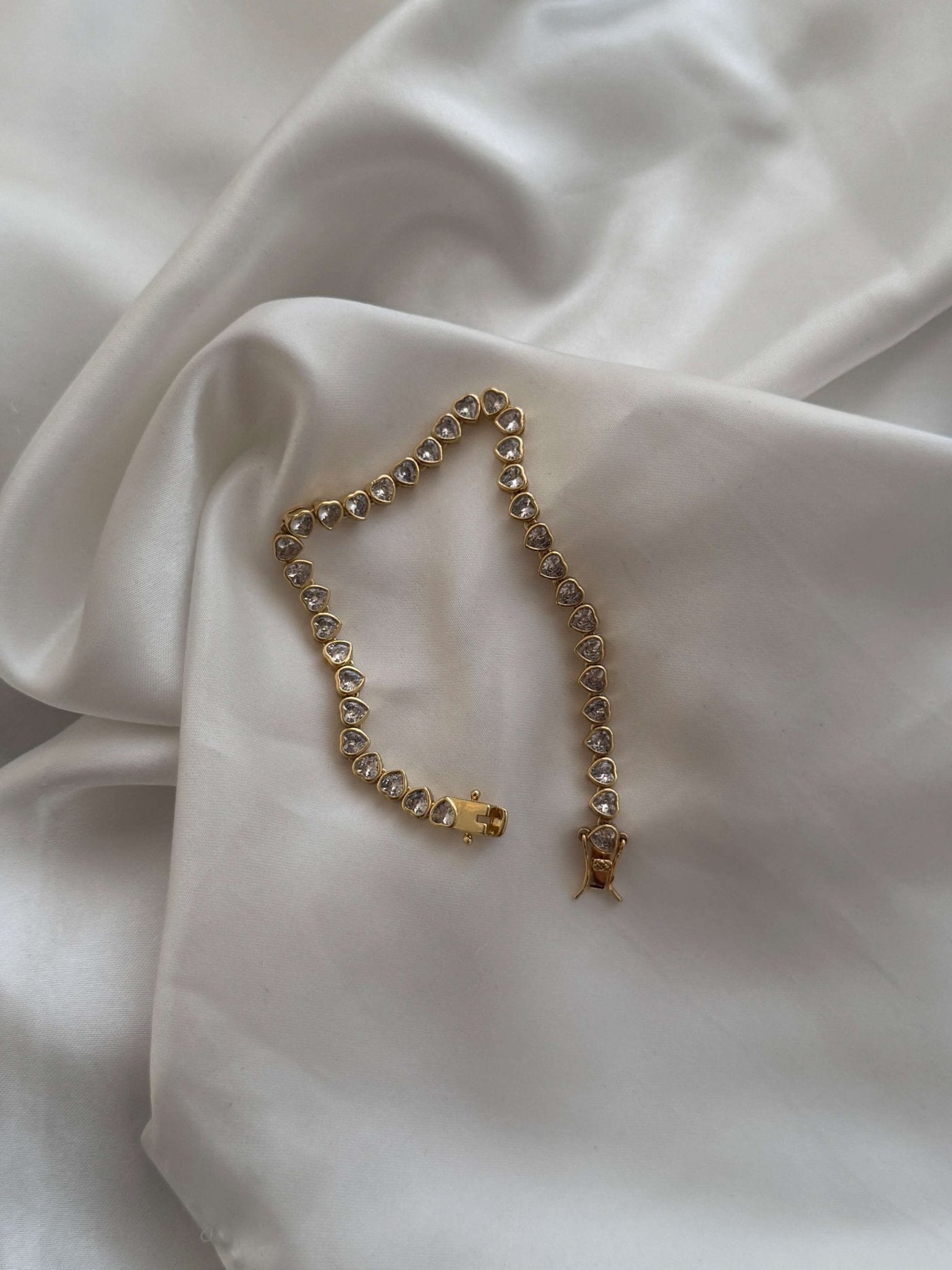 Isabella Heart-Cut Zirconia Tennis Bracelet