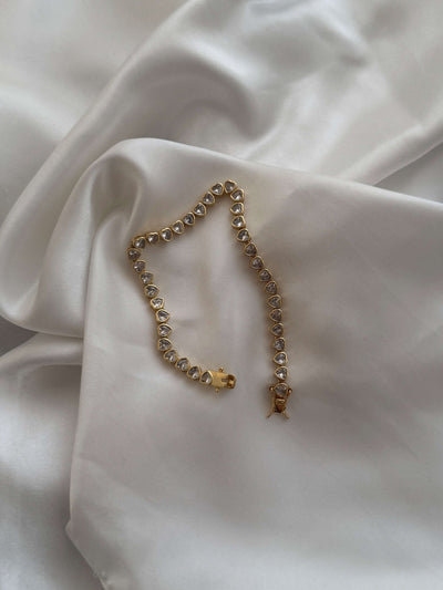 Isabella Heart-Cut Zirconia Tennis Bracelet