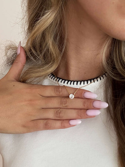 Adalyn Round Zirconia Pendant Necklace