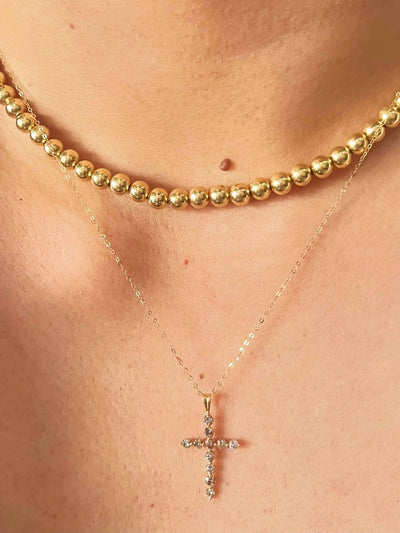 Arielle Zirconia Cross Pendant Necklace