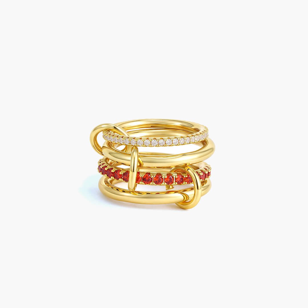 Aria Fire Red Stacked Ring