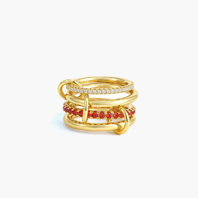Aria Fire Red Stacked Ring