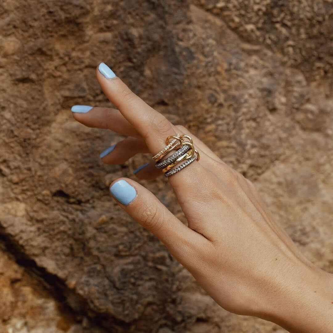 Aurelia Radiant Zirconia Five-Stacked Ring