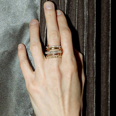 Aurelia Radiant Zirconia Five-Stacked Ring