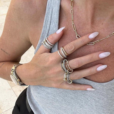 Aurelia Radiant Zirconia Five-Stacked Ring