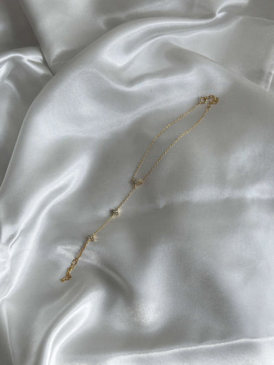 Kora Flower Rhinestone Handchain