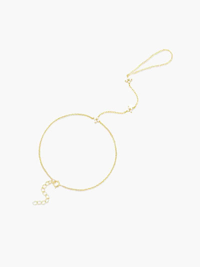 Kora Flower Rhinestone Handchain
