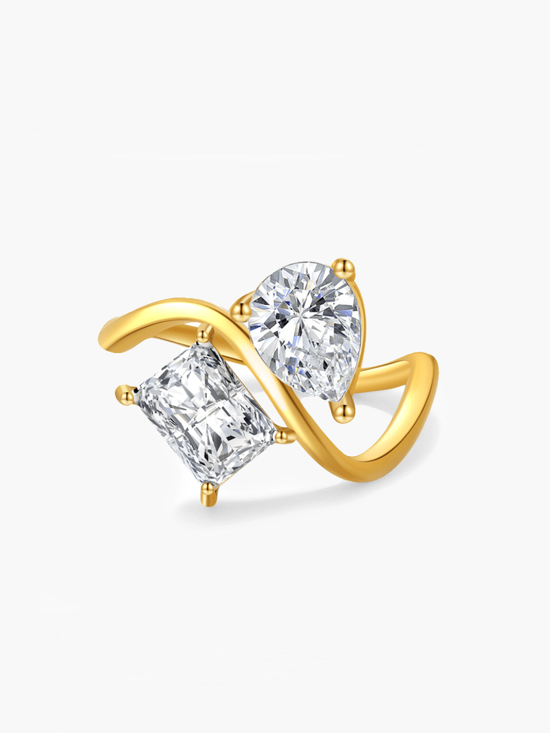 Clio Twin Zirconia Band Ring