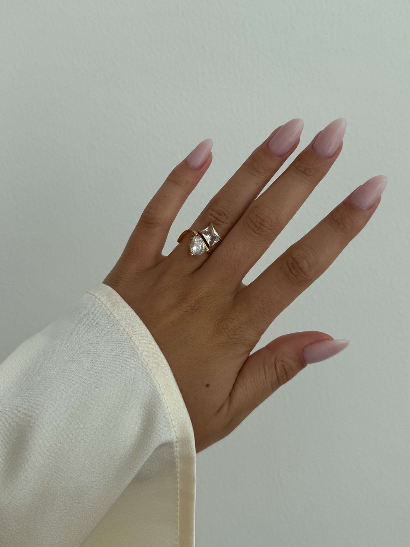 Clio Twin Zirconia Band Ring