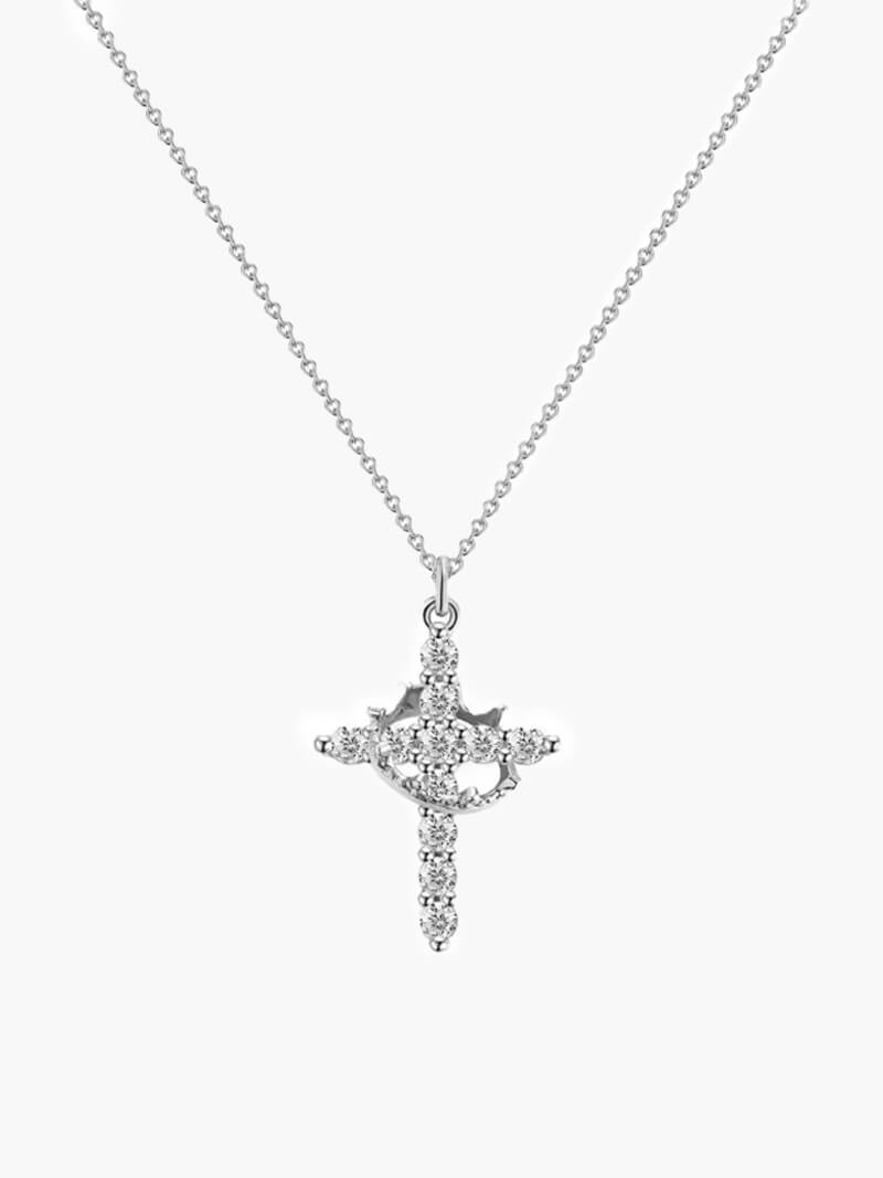 Talitha Gemstone Cross Pendant Necklace