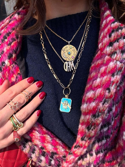 Darla Emerald Rhinestone Stacked Ring