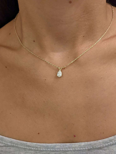 Demi Pear Cut Zirconia Pendant Necklace