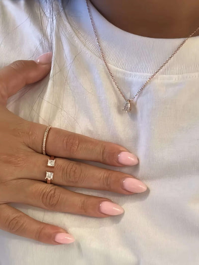 Demi Pear Cut Zirconia Pendant Necklace