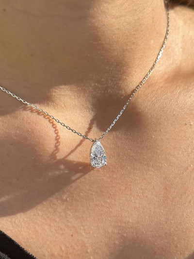Demi Pear Cut Zirconia Pendant Necklace