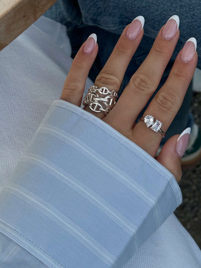 Darlene Twin Zirconia Band Ring