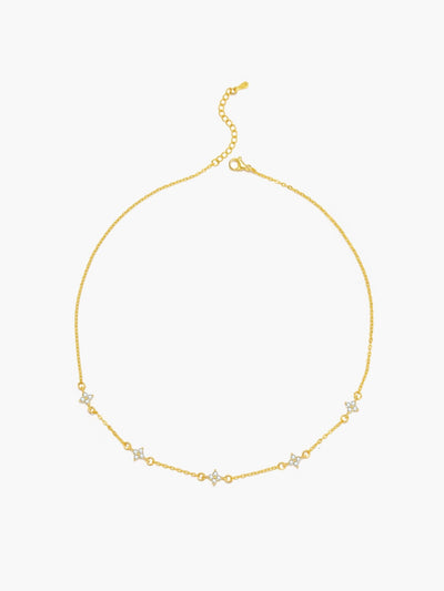 Dina Flower Zirconia Necklace