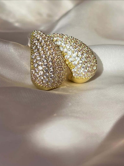 Elisa Pavé Teardrop Zirconia Earrings