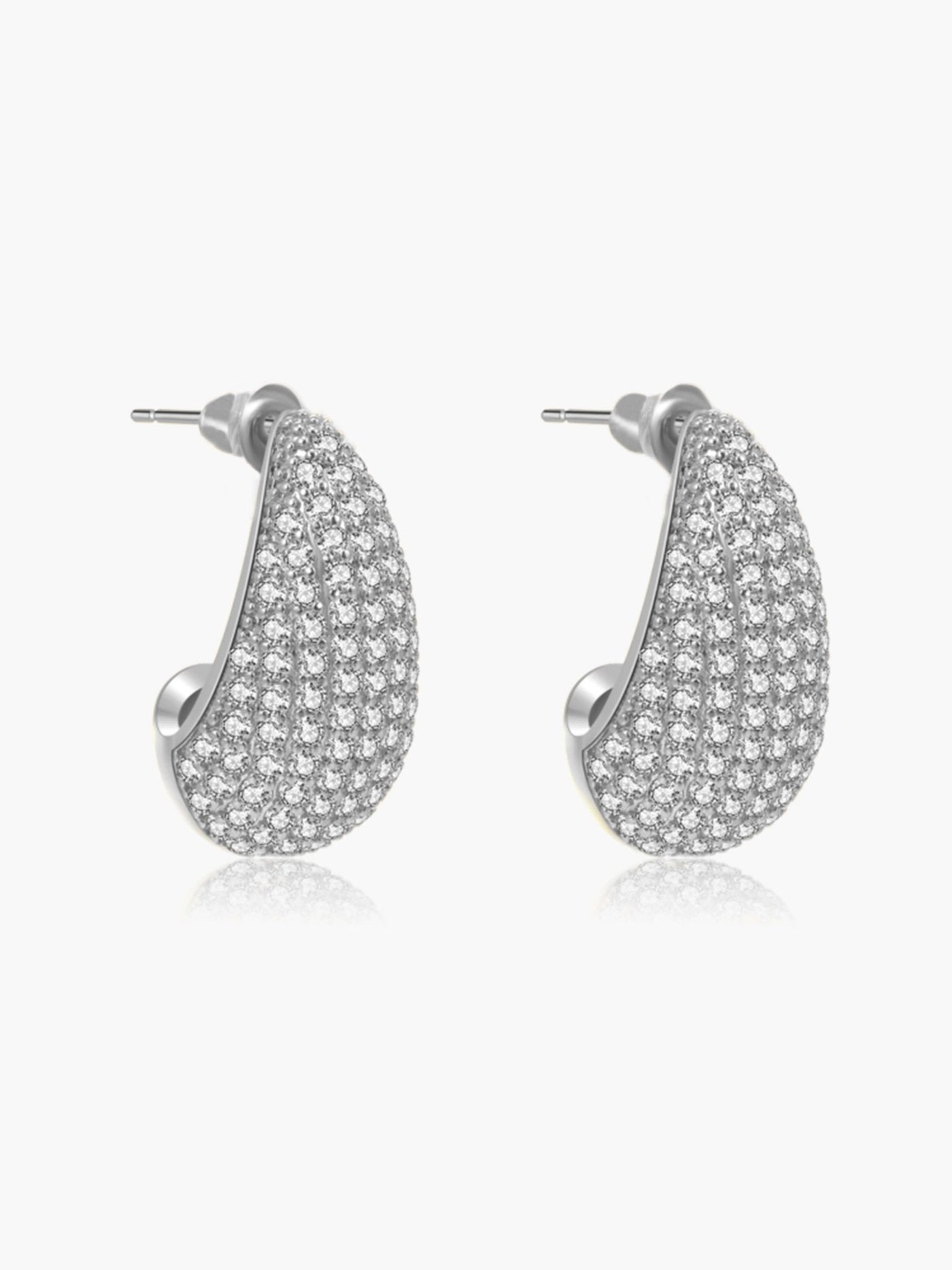 Elisa Pavé Teardrop Zirconia Earrings