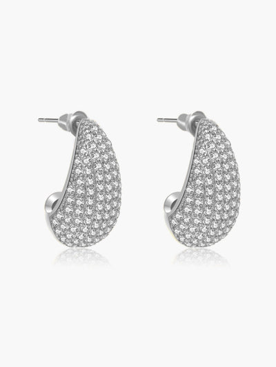 Elisa Pavé Teardrop Zirconia Earrings