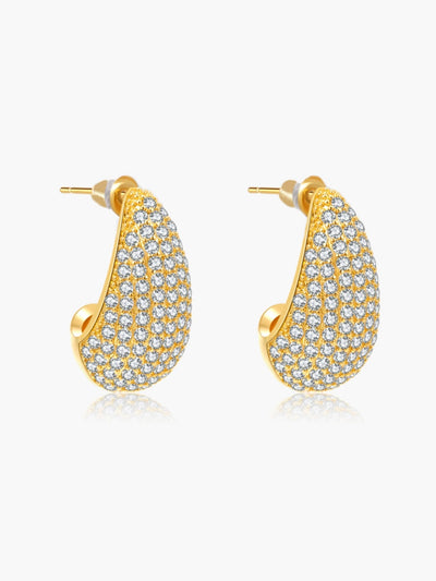 Elisa Pavé Teardrop Zirconia Earrings