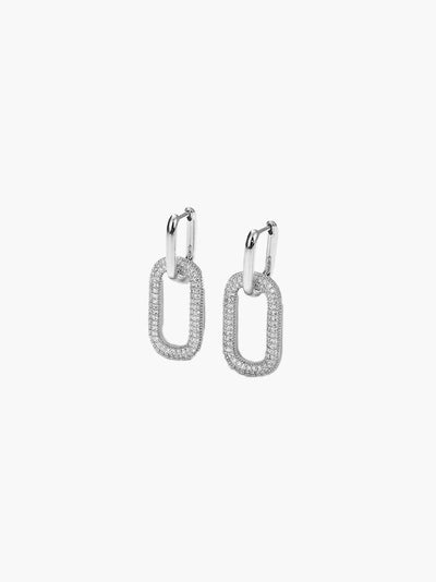 Alicia Sparkling Pavé Link Hoops