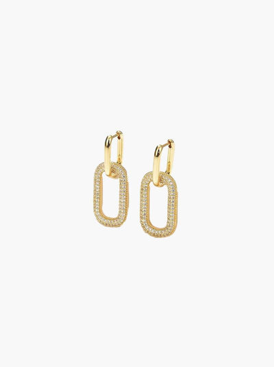 Alicia Sparkling Pavé Link Hoops