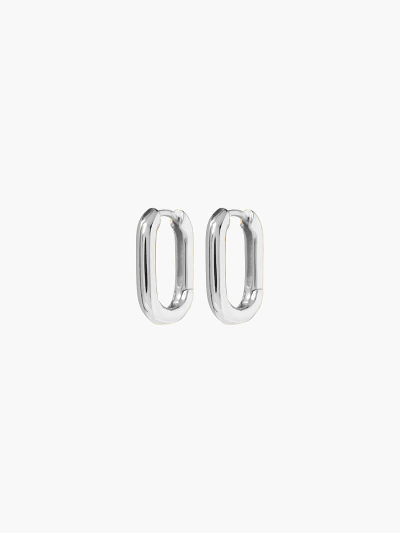 Everly Oval Mini Hoops Earrings