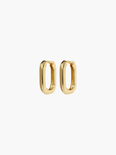 Everly Oval Mini Hoops Earrings