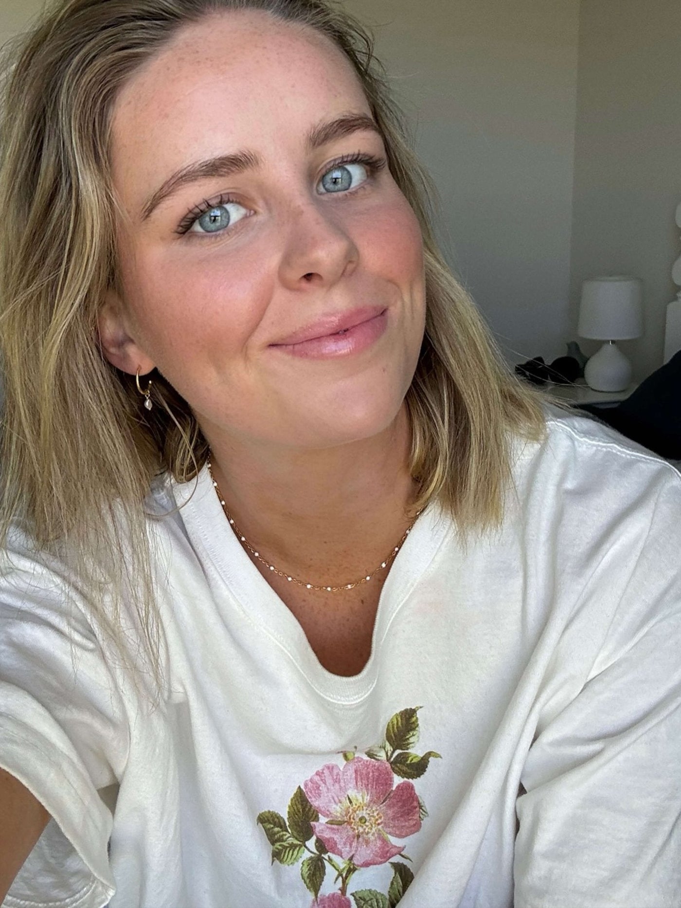 Fiona Minimal Pearl Bead Chain Necklace