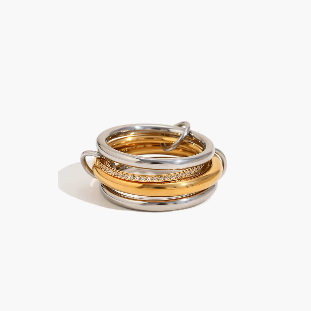 Ivy Minimalist Four Stacked Ring