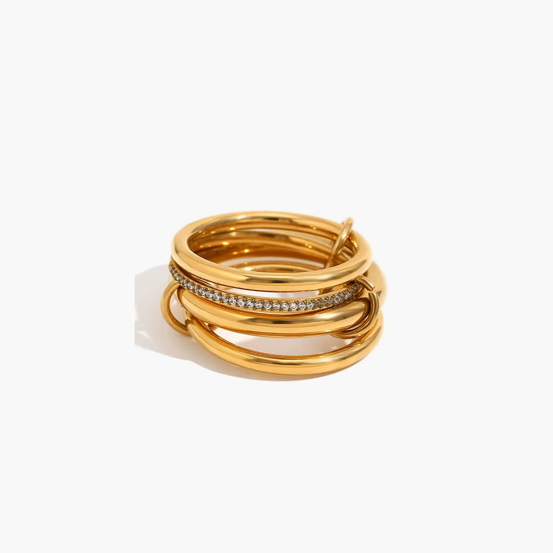 Ivy Minimalist Four Stacked Ring