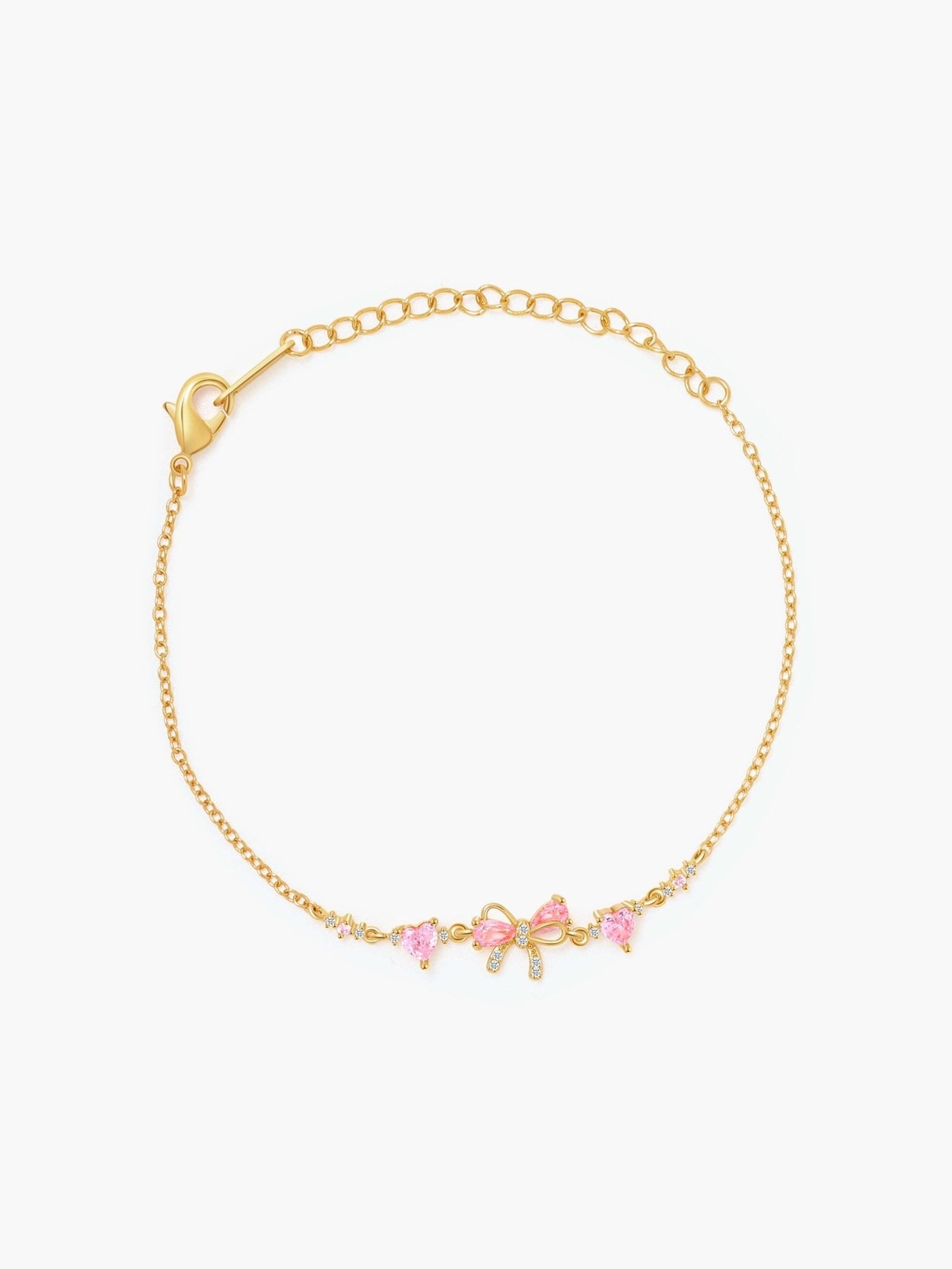 Yasmin Zirconia Bow Detail Chain Bracelet
