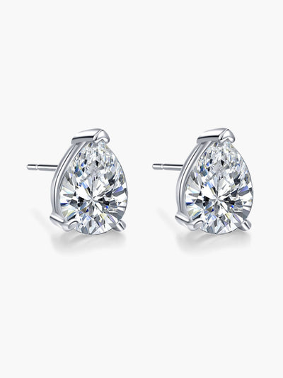 Katy Pear Cut Zirconia Stud Earrings