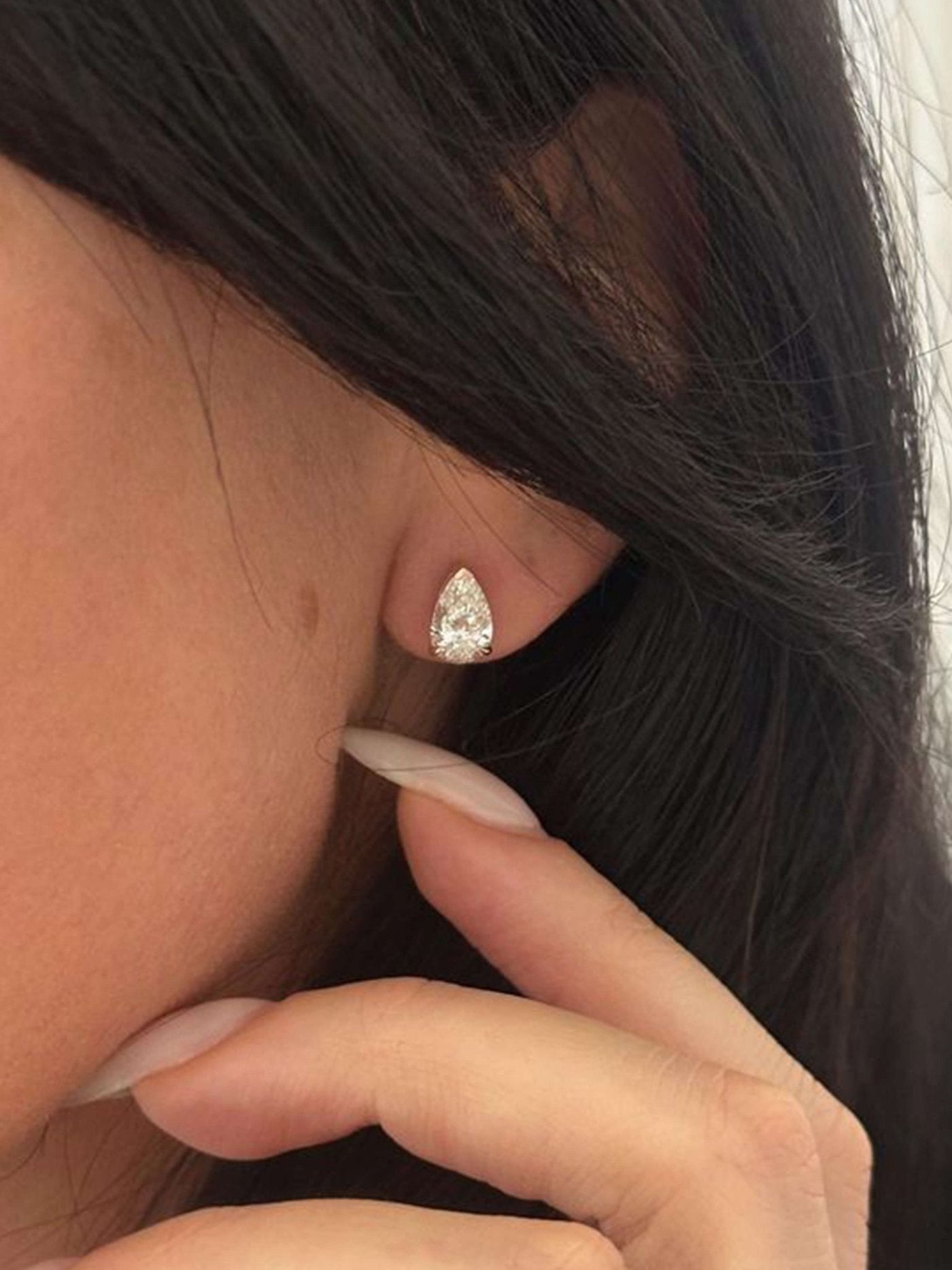 Katy Pear Cut Zirconia Stud Earrings