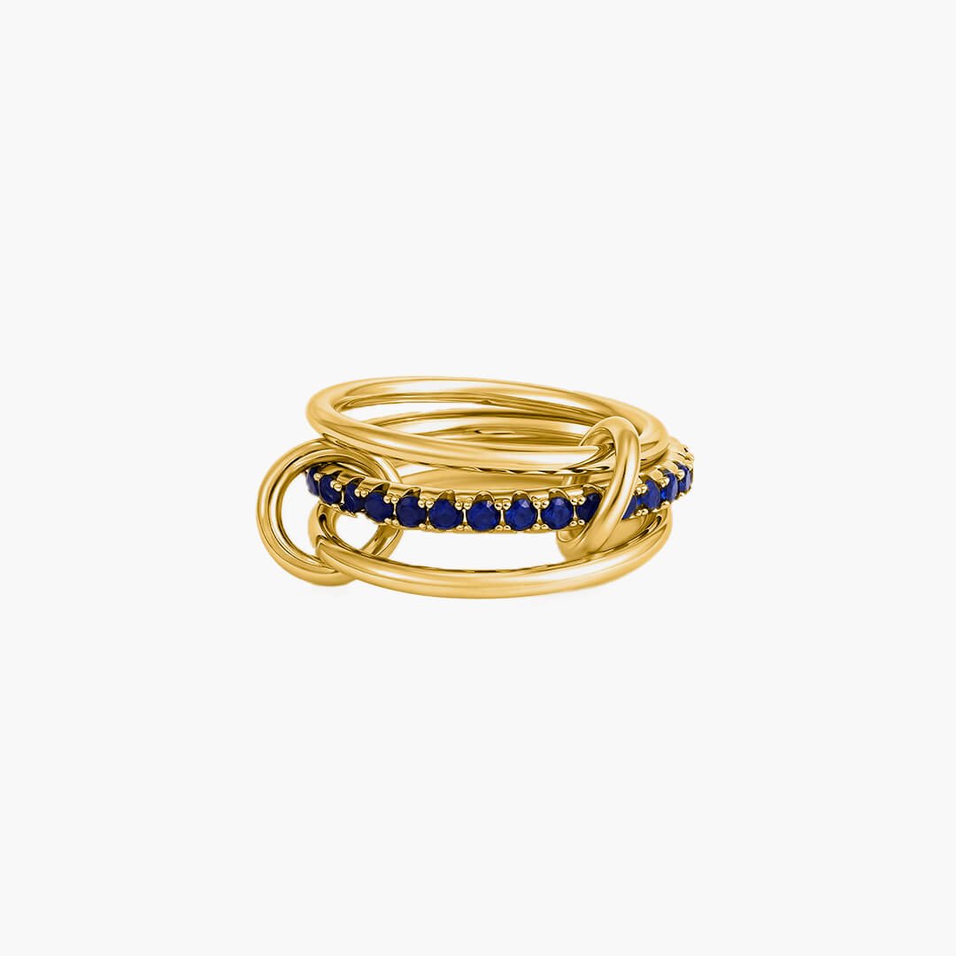 Nila Blue Gemstone Stacked Ring